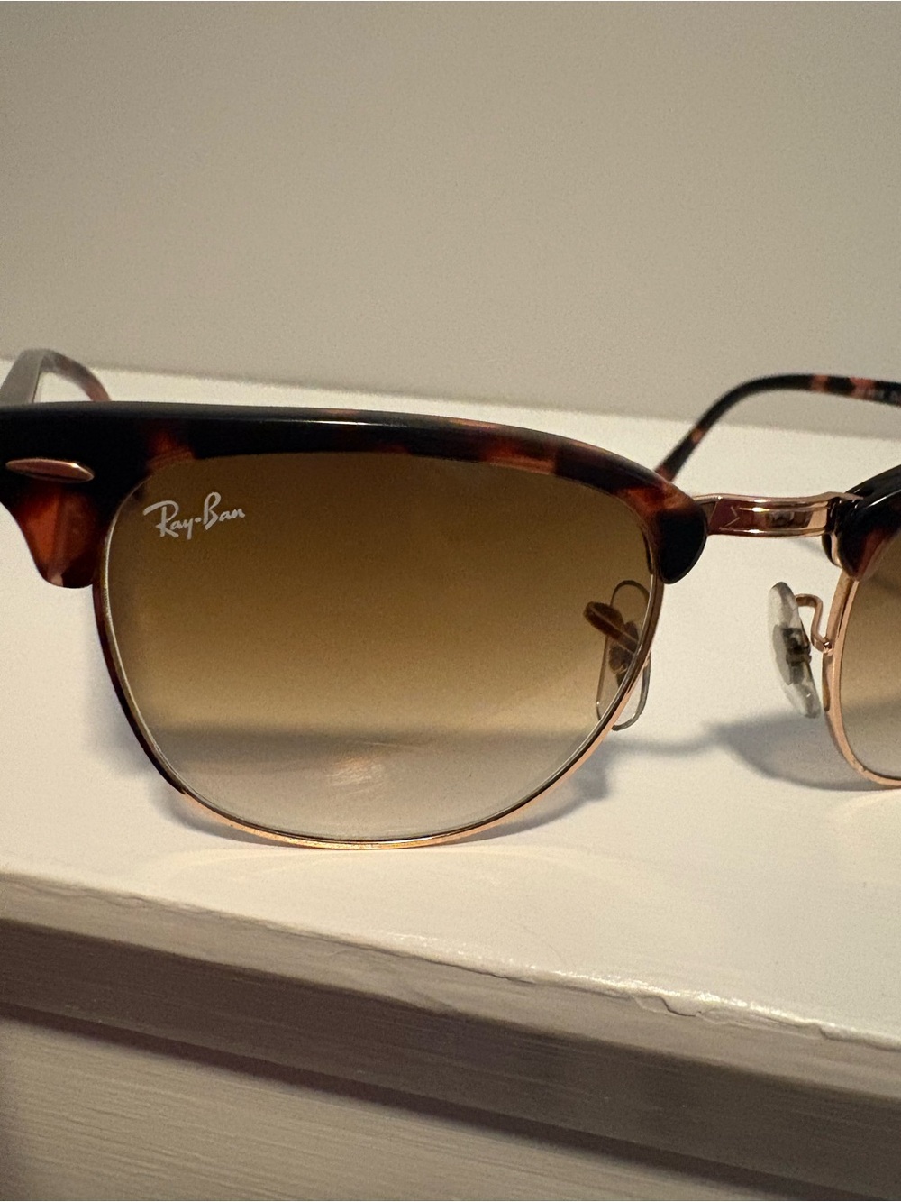 Ray-Ban Clubmaster Sunglasses Tortoise and Brown - Picture 5 of 5